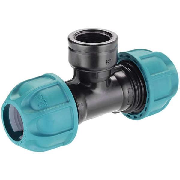 Claber T-Stück-Klemmverbinder 3/4" (25 mm) mit 3/4" IG für unterirdische Bewässerung, VE: 6 Stück, CL904180000