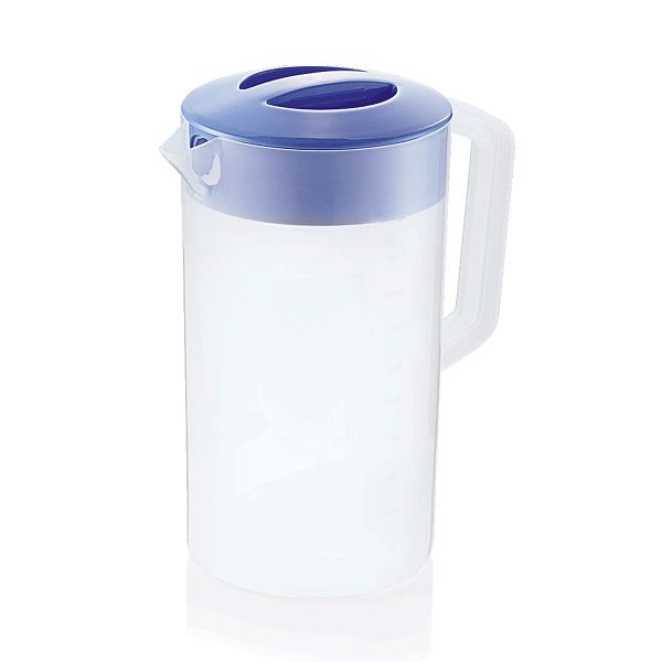 WAS Messbecher mit blauem Deckel, 2,5 Liter, Polypropylen, 9306250