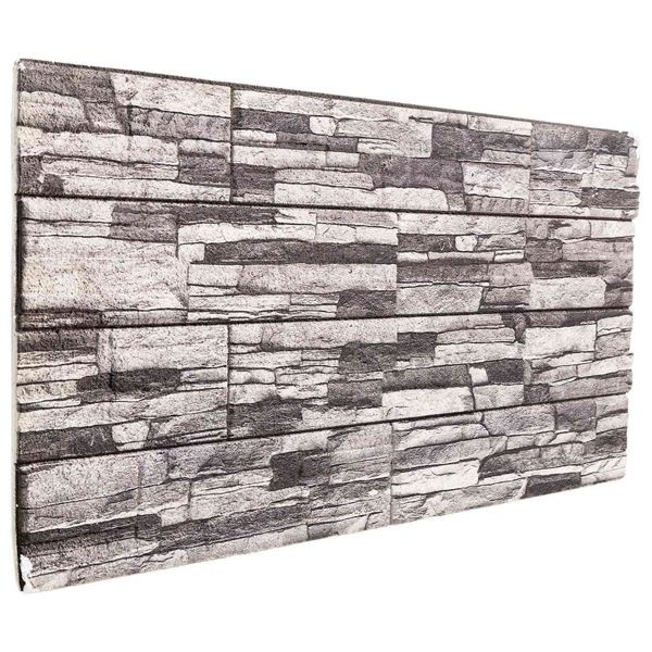 vidaXL Wandpaneele 10 stk. 100 x 50 cm Dunkelgrau und Hellgrau, 42046641
