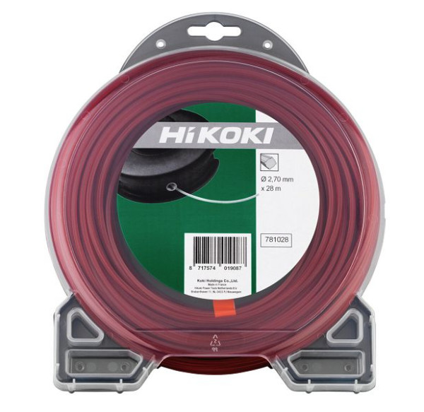 HiKOKI Trimmerfaden quadratisch 2.7mm rot L=15m (120 gr), 781027