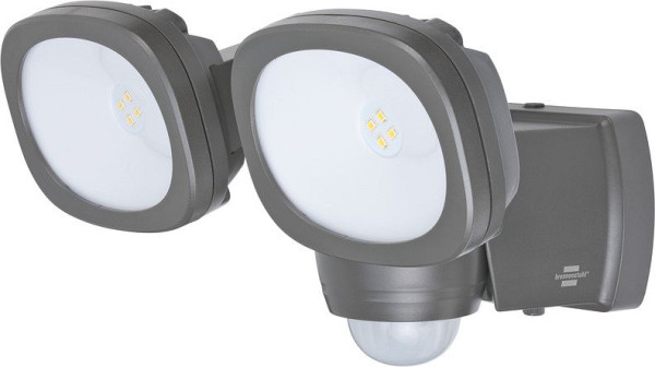 Brennenstuhl Batterie LED Strahler LUFOS mit Batterie und Bewegungsmelder (8 LEDs, 2x 240 Lumen, für außen, zusätzliche Funktionseinstellung), 1178900200