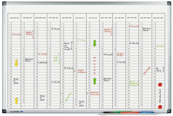 Legamaster PREMIUM Jahresplaner vertikal 60x90cm, 7-412000