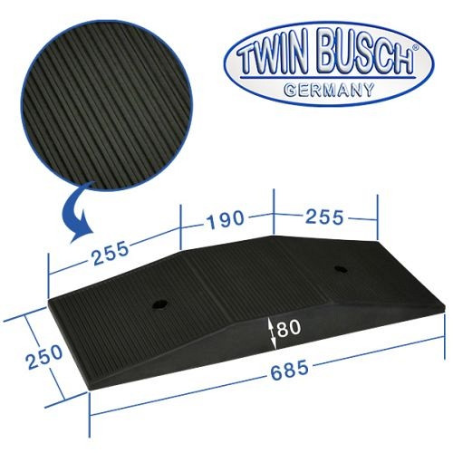 Twin Busch Gummi-Auffahrrampe, TWS3-GK-RAMP, 0741187303255