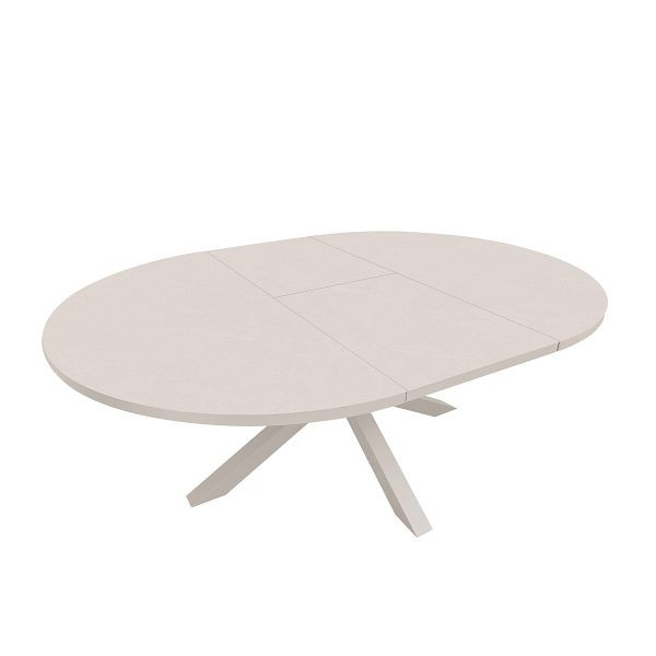 BEST Fellow Ausziehbarer Dining Tisch 145/200x145x75 cm, Sand, 534693
