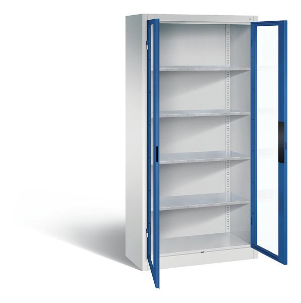 C+P Werkzeugschrank Acurado, H1950xB930xT400mm, Farbe: Lichtgrau / Enzianblau, Muldengriff, 8920-055 S10112