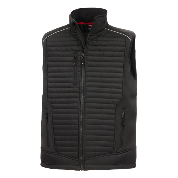 NITRAS MOTION TEX PLUS, gesteppte Softshellweste, schwarz (Farbcode: 1000), Größe: 3XL, VE: 10 Stück, 7660-3XL