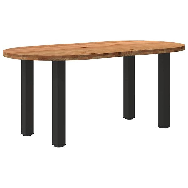 vidaXL Esstisch Hellbraun 180x90x74 cm Massivholz Eiche Oval, 3305444
