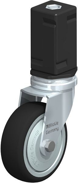 Blickle LRA-PATH 75K-FK-EV07 Apparate-Lenkrolle mit Expander, Thermoplastisches Polyurethan, Grau, 848673