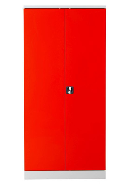 Gürkan Universalschrank, 42 x 92 x 195 cm, Lichtgrau, Feuerrot, UNC.19/N, 111920