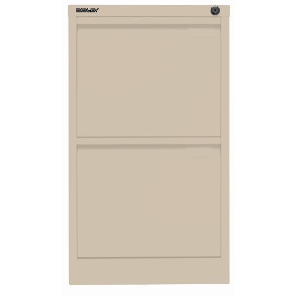 Bisley Hängeregistraturschrank, einbahnig, 2 HR-Schubladen, 643 sand, 3623643