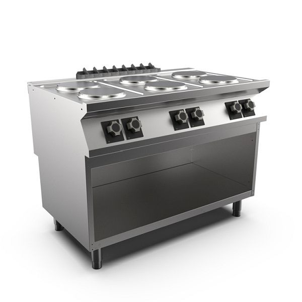 Mareno M1-700 Herd 6 runde Platten, 120cm, 1200(B)x750(T)x900(H)mm, PC712EGPT, 171.136
