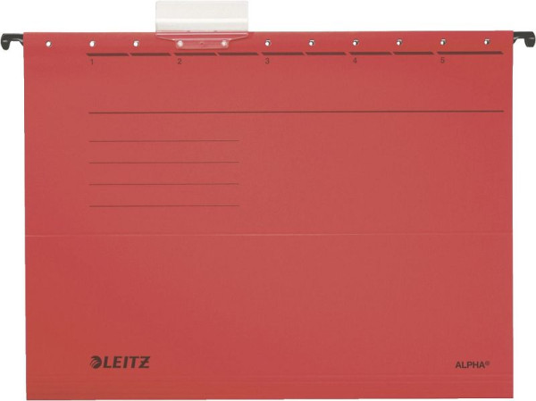 LEITZ 1985 Hängemappe ALPHA®, Pendarec-Karton, rot, 1985-00-25