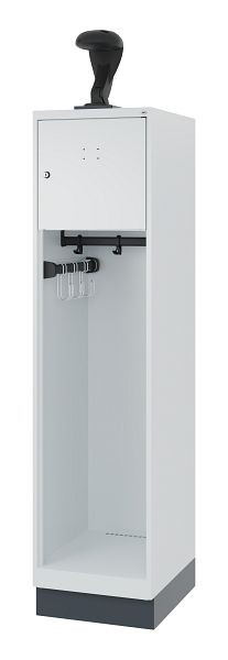 C+P Feuerwehrspind Evolo, Modell YOUNGSTER, 1 Abteil, H1530xB400xT500 mm, Lichtgrau, 0490015-12 S10009