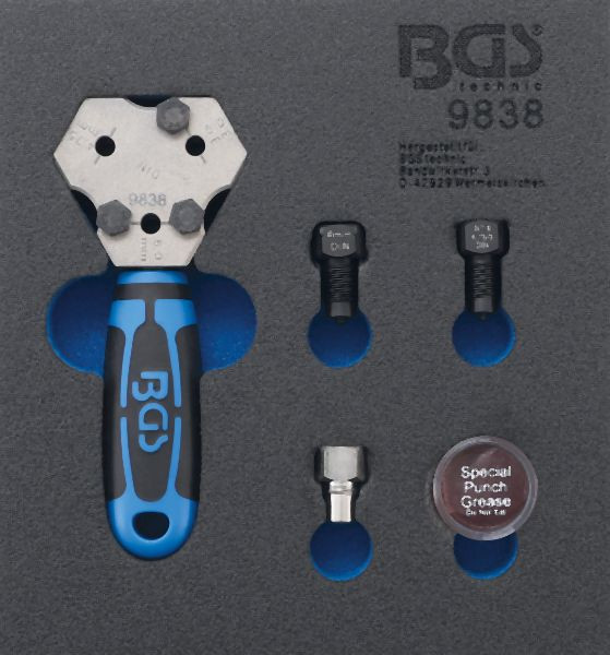 BGS Werkstattwageneinlage 1/6: Bördelgerät, DIN 4,75 / 5 / 6 mm, 9838