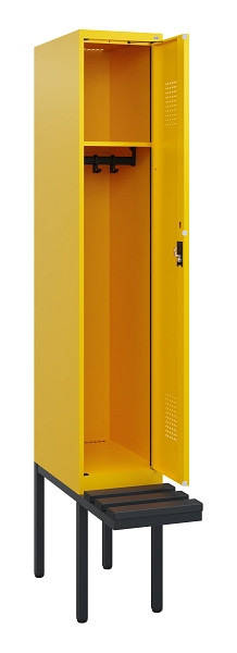 C+P Spind Evolo PLUS, 1 Abteil, 1950x300x815mm, 1023/1023, Zylinderschloss, Material Sitzfläche Kunststoff, 0490405-10 S10103