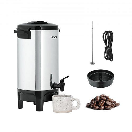 VEVOR kommerzieller Kaffeeautomat 40 Tassen 6L mit tropffreiem Wasserhahn, autom. Temperaturregelung, für Catering&Events, SYKFT40CUPSWK82Y8001V2