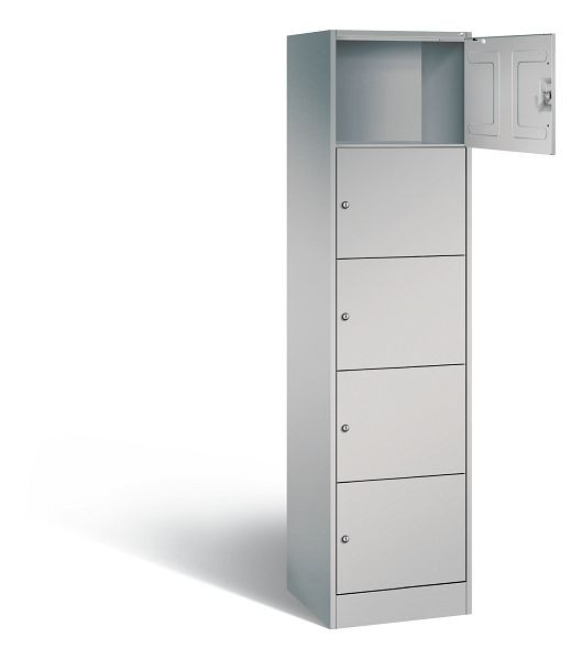C+P Schließfachschrank Serie 8070, H1950xB460xT480mm, Farbe: Weißaluminium, 82700-10 S10116