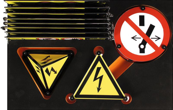 Kraftwerk "HIGH VOLTAGE" Sicherheits – und Warnschilder-Einlage, 38-tlg, 510.100.000
