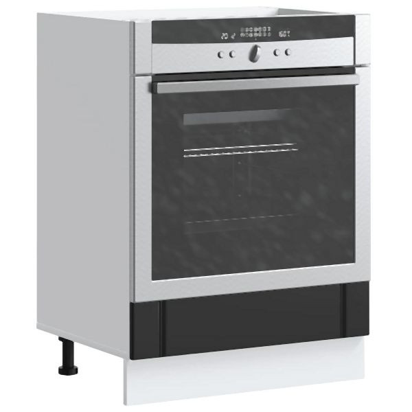 vidaXL Herdumbauschrank Lucca Schwarz Holzwerkstoff, 853758