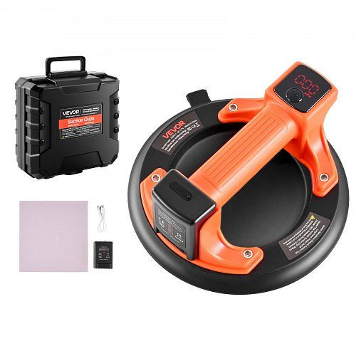 VEVOR Akku Saugheber, 203 mm Vakuum-Glassauger, digital, 200 kg Hubkapazität, Fliesen- & Granitanhebewerkzeug (1er-Pack), DDXP8YC600B1DKEAU001V9