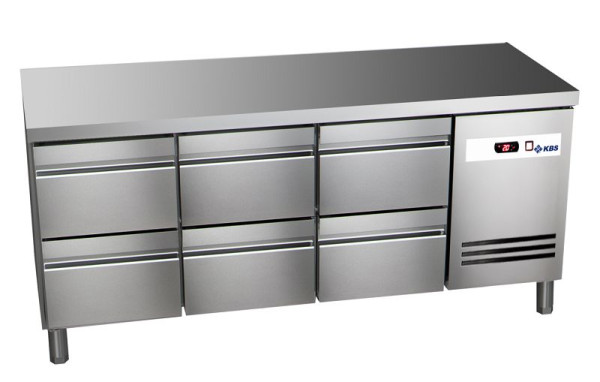 KBS Kühltisch Ready KT3106 mit Arbeitsplatte 6 halbe Schubladen, 60222028