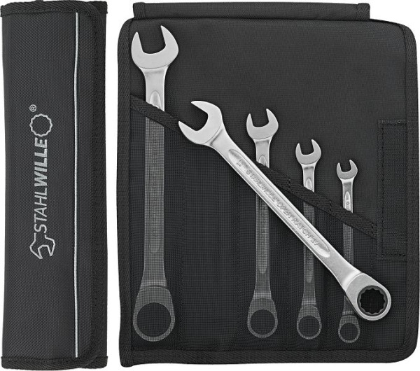 STAHLWILLE Ratschenringmaulschlüssel-Satz OPEN RATCH 17F/6 6 Stück, 96411708