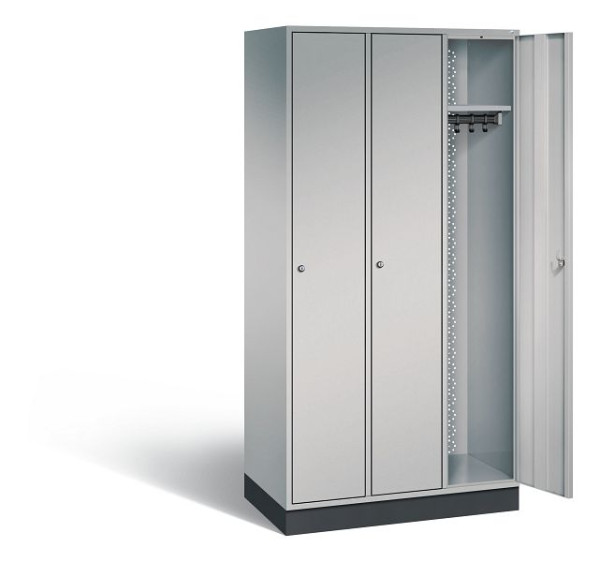 C+P Garderobenschrank Intro, H1950xB920xT490mm, Farbe: Weißaluminium, 8170-301 S10044