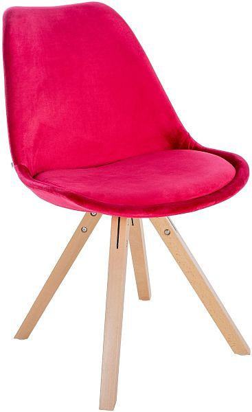 CLP Stuhl Sofia Samt Square, rot, 321619, 4251756485320