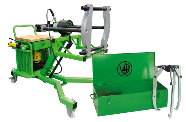KUKKO Mobile Hydraulik-Trennvorrichtung "GOLIATH" und hydraulischem Abzieher, Spannweite außen: 900 mm, GOLIATH-300