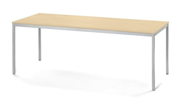 Deskin Konferenztisch PROFI MODUL, Platte Ahorn, Gestell Alusilber RAL 9006, B 1800 x T 800 x H 728 mm, 359393