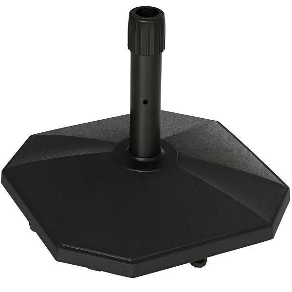 Outsunny Schirmständer, 18 kg, Zementfüllung, kompakte Form, Kunststoffgehäuse, schwarz, 45,5 x 45,5 x 33 cm, 84D-252V00CG
