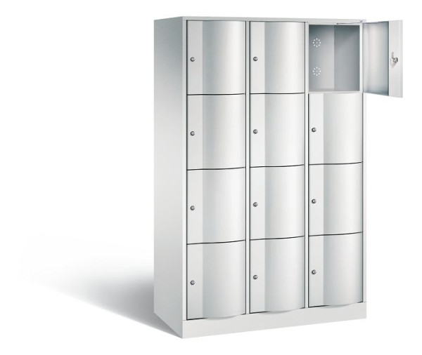 C+P Schließfachschrank Resisto, H1950xB1148xT540mm, Farbe: Lichtgrau, 8470-372 S10005
