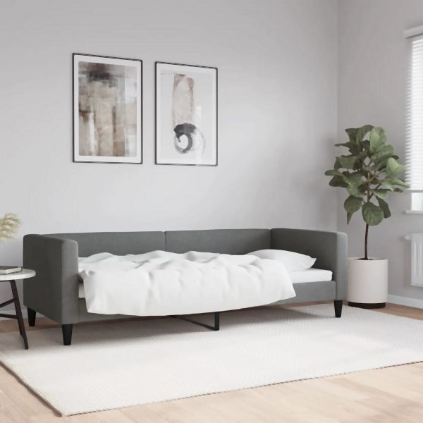 vidaXL Tagesbett Dunkelgrau 80x200 cm Stoff, 2-in-1, 353979