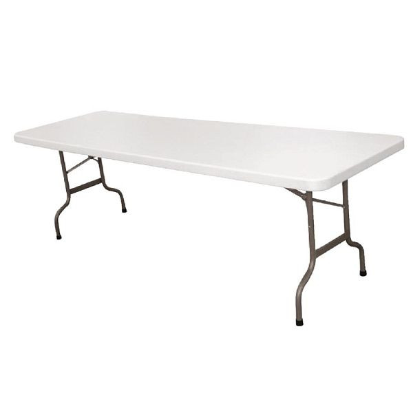 Bolero rechteckiger Klapptisch weiß 244cm, Polyethylen und Stahl, CF375