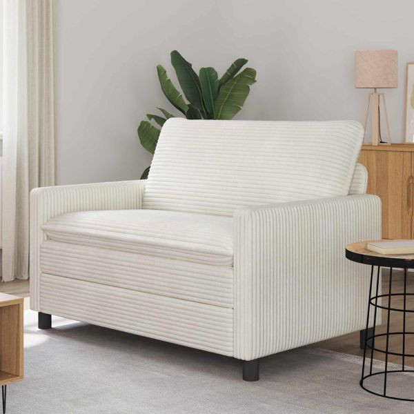vidaXL Sofa Creme 126 x 81 x 87,5 cm Polyester, 42028826