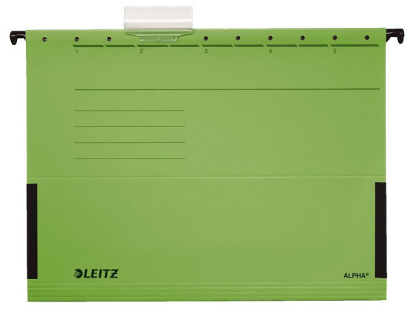 LEITZ 1986 Hängetasche ALPHA®, seitlich mit Fröschen, Pendarec-Karton, grün, 1986-00-55