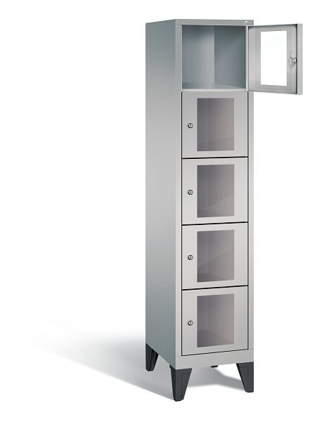 C+P Schließfachschrank Classic, H1850xB420xT500mm, Farbe: Weißaluminium, 8010A125 S10009