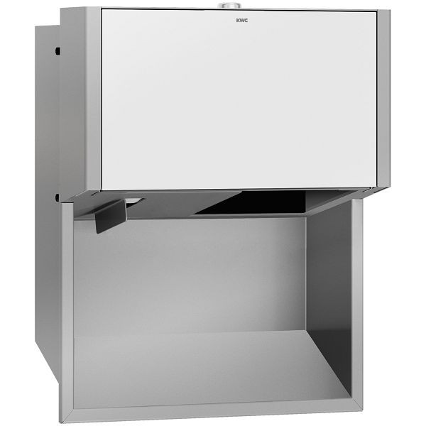 KWC WC-Doppelrollenhalter, Exos, Edelstahl, 284x350x147 mm, UP, Front ESG weiß, 2030034669
