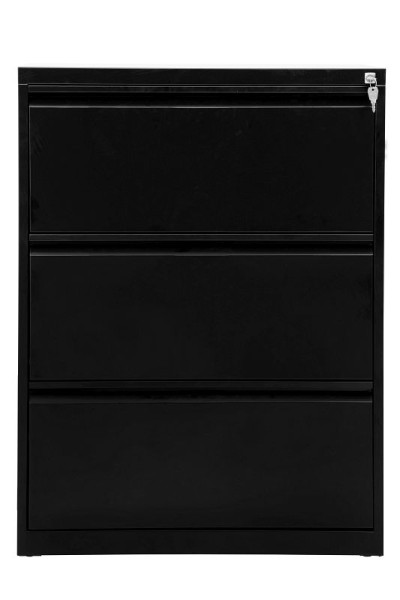 Gürkan Hängeregistraturschrank, 62 x 76 x 101 cm, Schwarz, FGC/D.3.(76), 100319