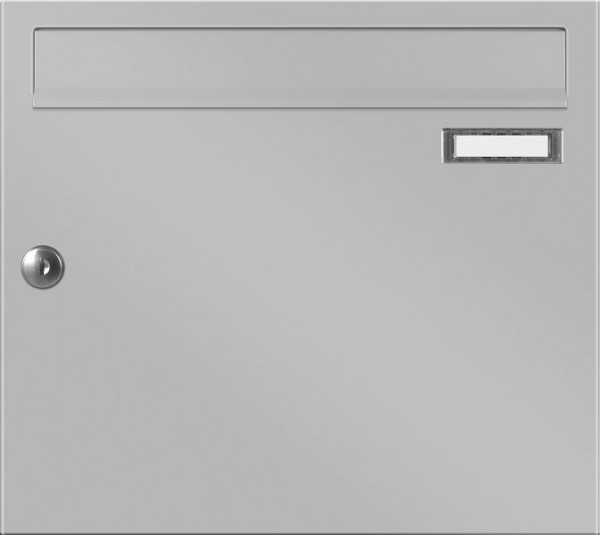 Max Knobloch Briefkasten FARGO 4, Weißaluminium, glatt/matt, mit Posthaltebügel, S5016T-9006