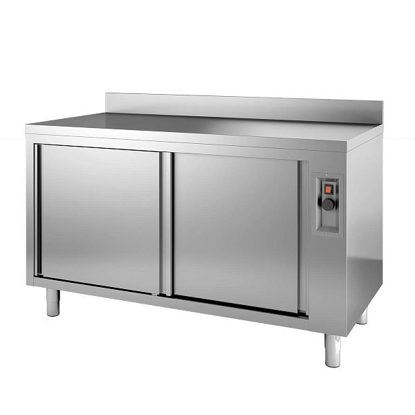 Vaiotec TOPLINE Wärmeschrank 600 / 2 Schiebetüren und Aufkantung L: 1400 mm, 10550
