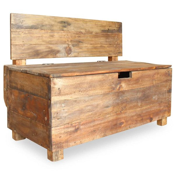 vidaXL Sitzbank Altholz Massiv 86 x 40 x 60 cm, 244510