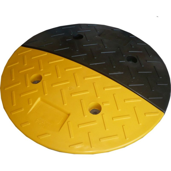 Stein HGS Geschwindigkeitshemmer schwarz/gelb, Ø 400 mm, Höhe 40 mm, kautschukummantelt, 12908