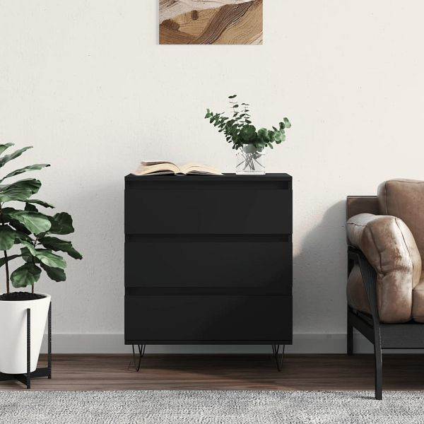 vidaXL Sideboard Schwarz 60x35x70 cm Holzwerkstoff, 827181