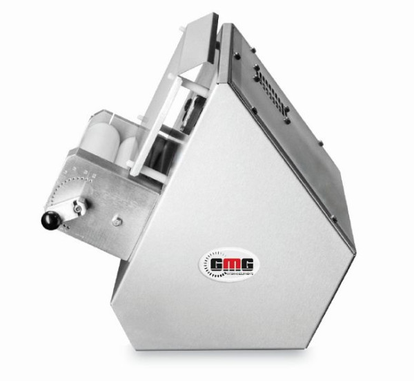 GMG Teigausrollmaschine Ø 40cm für runde und eckige Pizzen, Teigstärke einstellbar, Teiggewicht variabel 80-500g, TTA-S-40