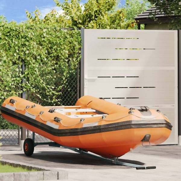 vidaXL Bootstrailer mit 2 Rädern, Faltbar und Verstellbar, 160 kg Stahl, 42000851