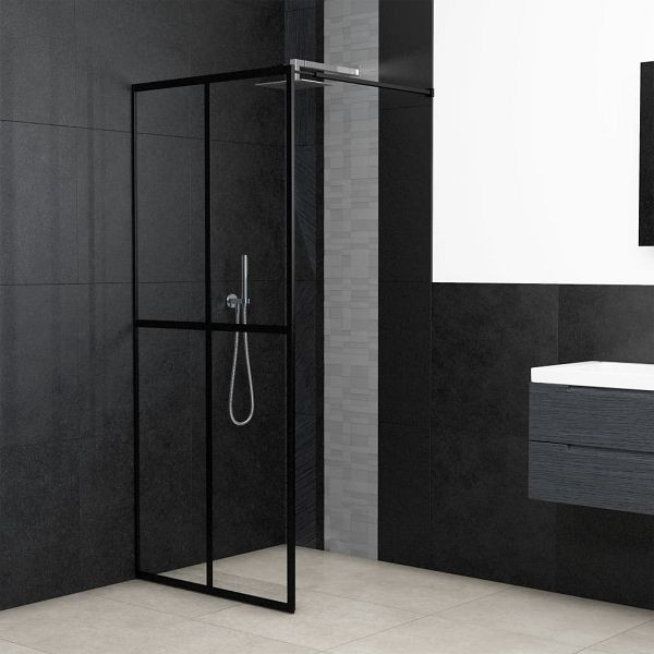 vidaXL Duschwand für Walk-in Dusche Klares Sicherheitsglas 90x195 cm, 145680
