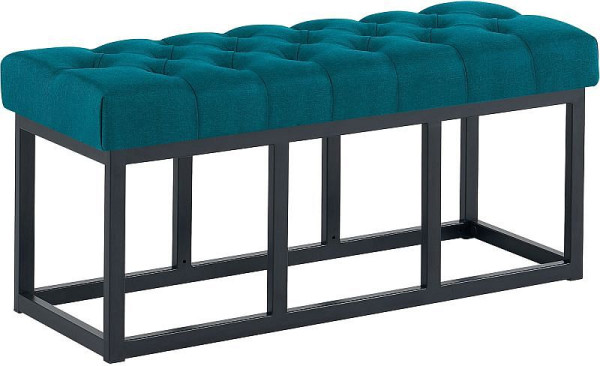 CLP Sitzbank Amun Stoff Schwarz 100 cm, blau, 307215