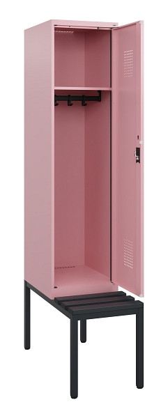 C+P Spind Evolo PLUS, 1 Abteil, 1950x400x815mm, 3015/3015, Zylinderschloss, Material Sitzfläche Kunststoff, Sitzbank, 0490505-12 S10105