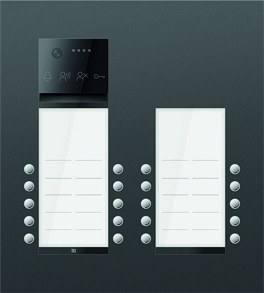 TCS Türkontrollsystem PES PRO Video Außenstation 20T 4 Spalten UP RAL7016 anthrazitgrau, AVU600420-0017